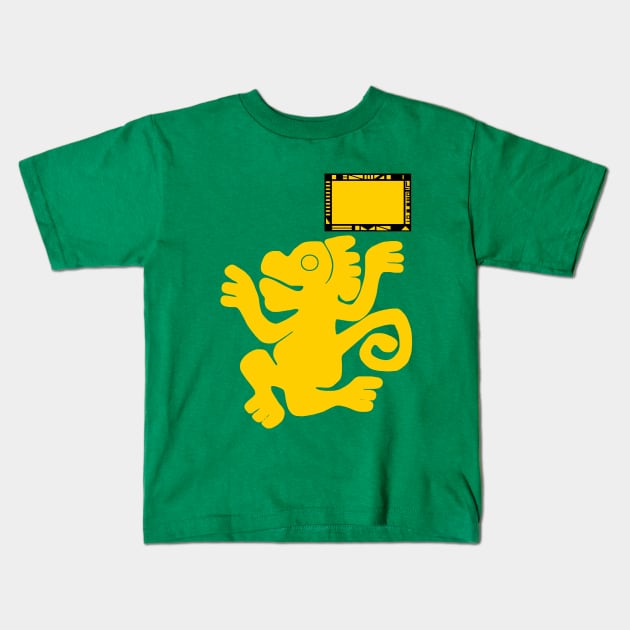 Green Monkeys Kids T-Shirt by pherpher